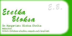 etelka bloksa business card